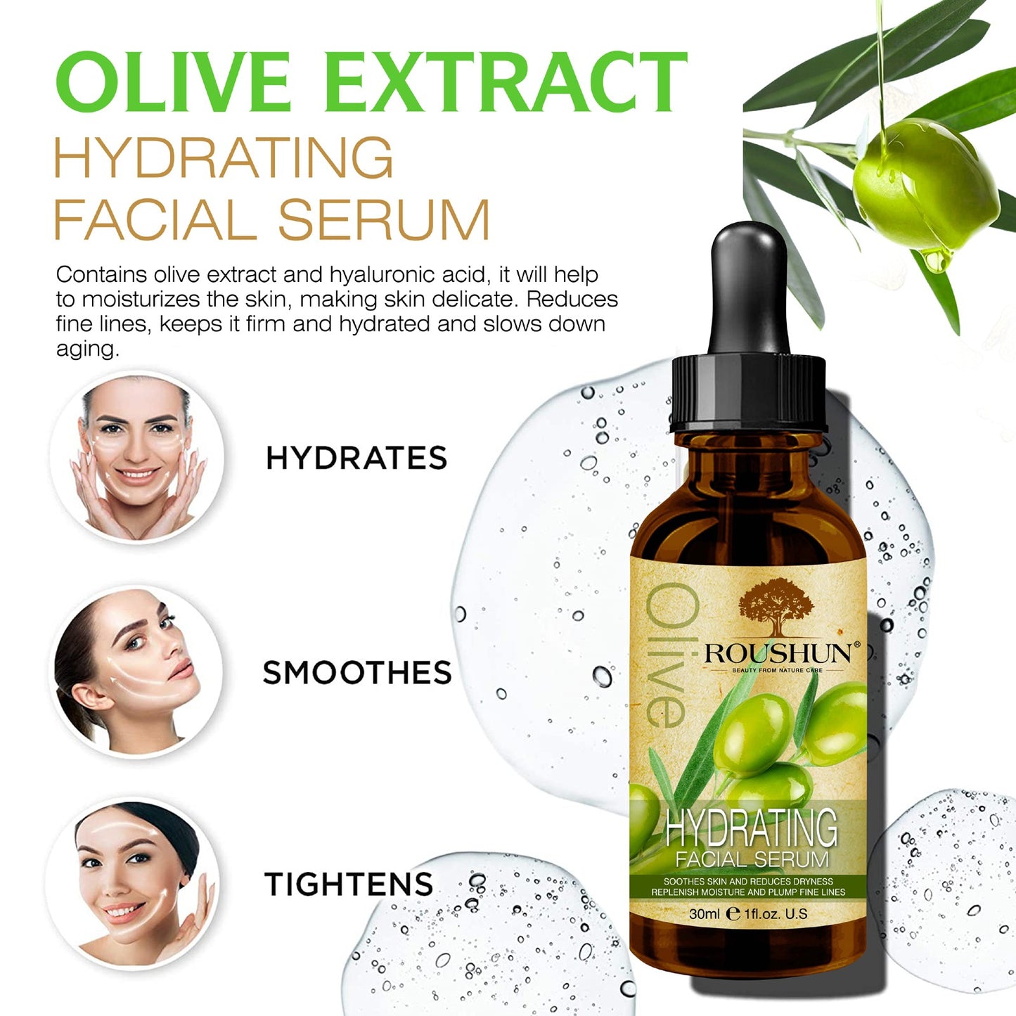 Roushun Olive Hydrating Facial Serum