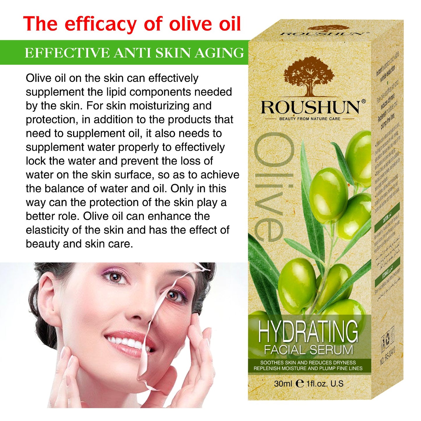 Roushun Olive Hydrating Facial Serum