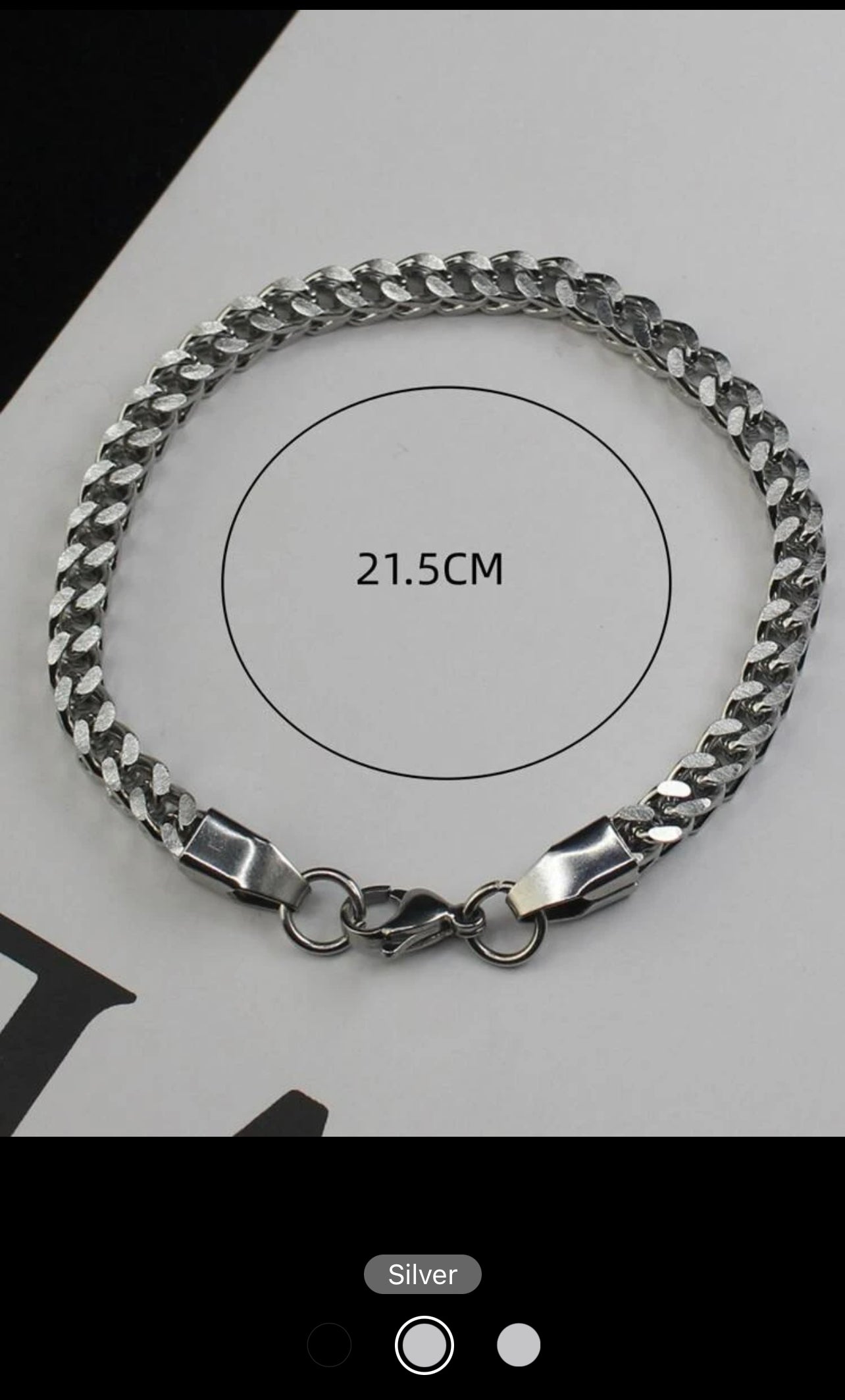 Zuri Men Chain Bracelet Stainless Steel  silver Punk Hip Pop Style for Jewelry Gift and for a Stylish Look Z125