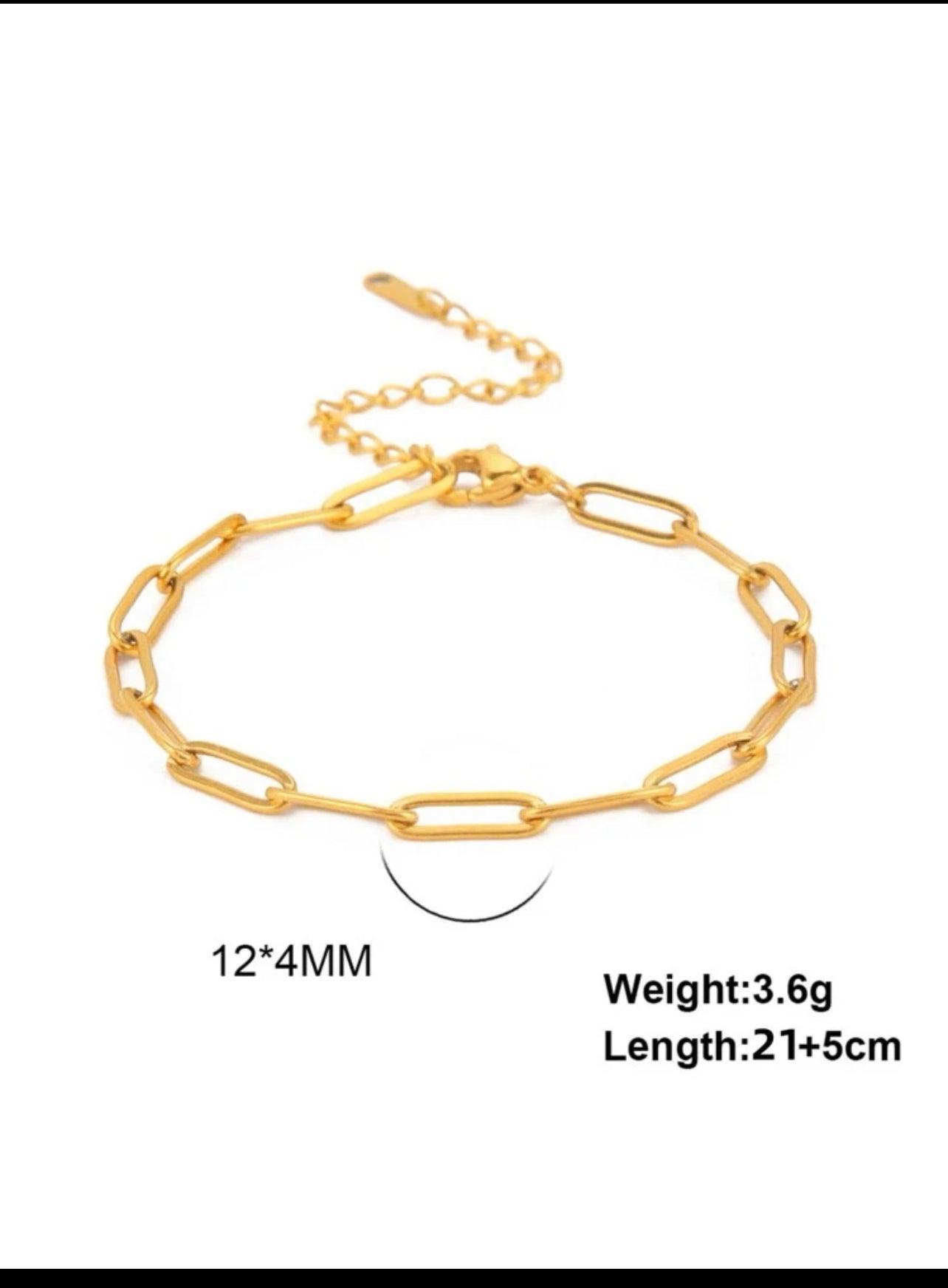 Zuri chain Women's Anklet Stainless Steel 18K Gold-Plated 20 cm / 25 cm to 30 cm Z113