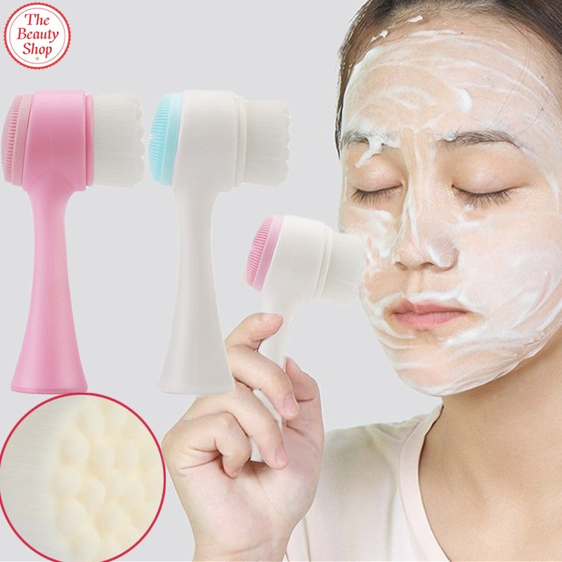 Sassy Facial Exfoliating Brush Circular Double Brush