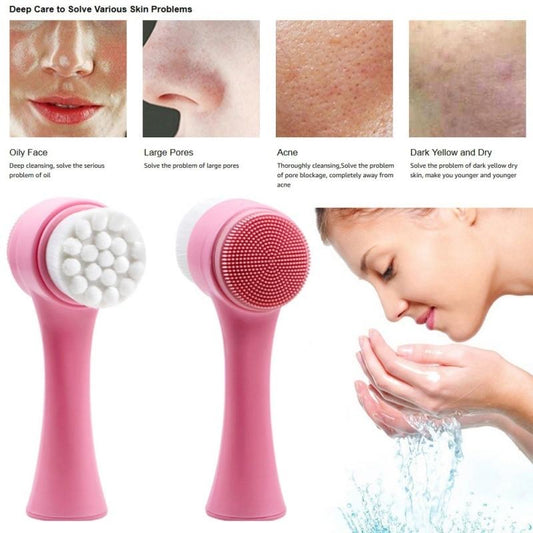 Sassy Facial Exfoliating Brush Circular Double Brush