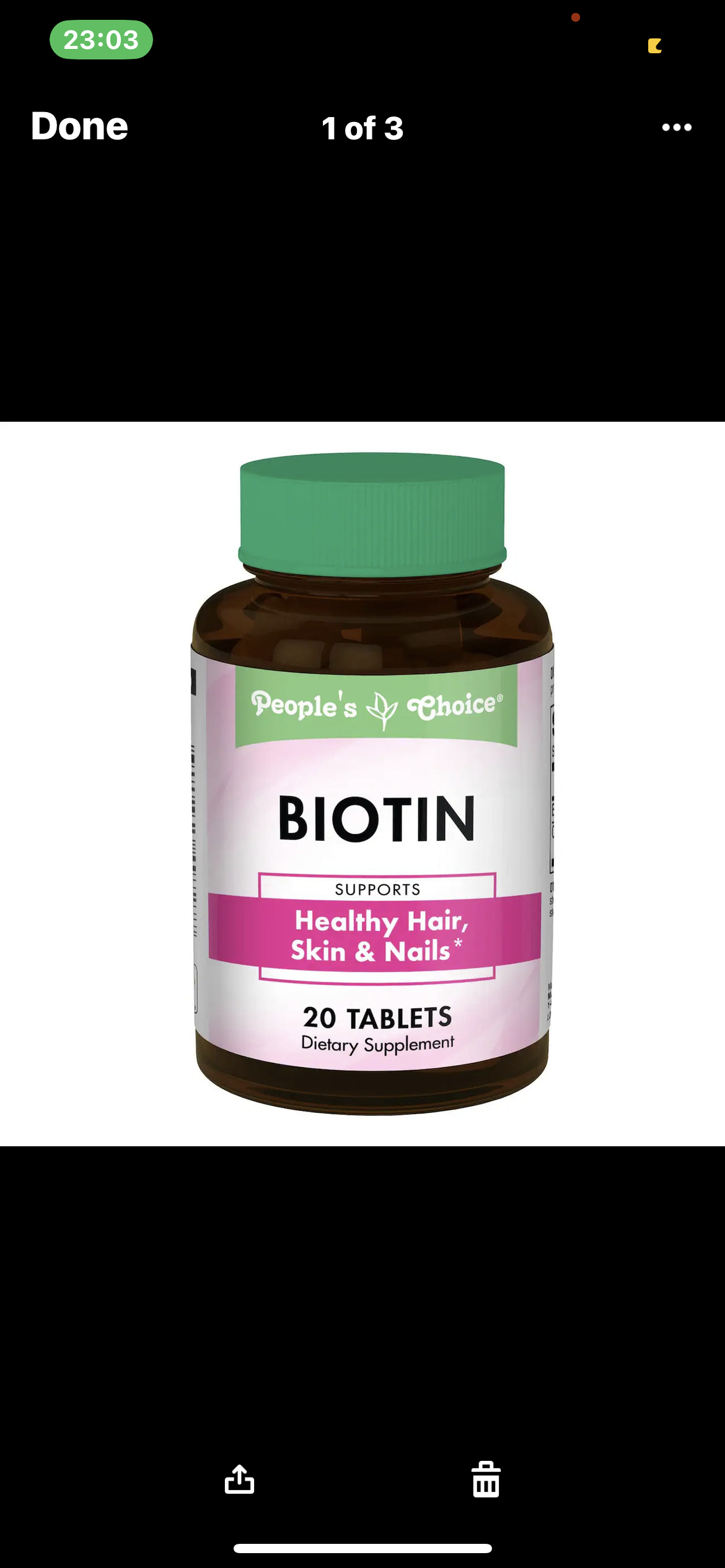 PC Biotin 20 Tablets Hair Skin + Nails
