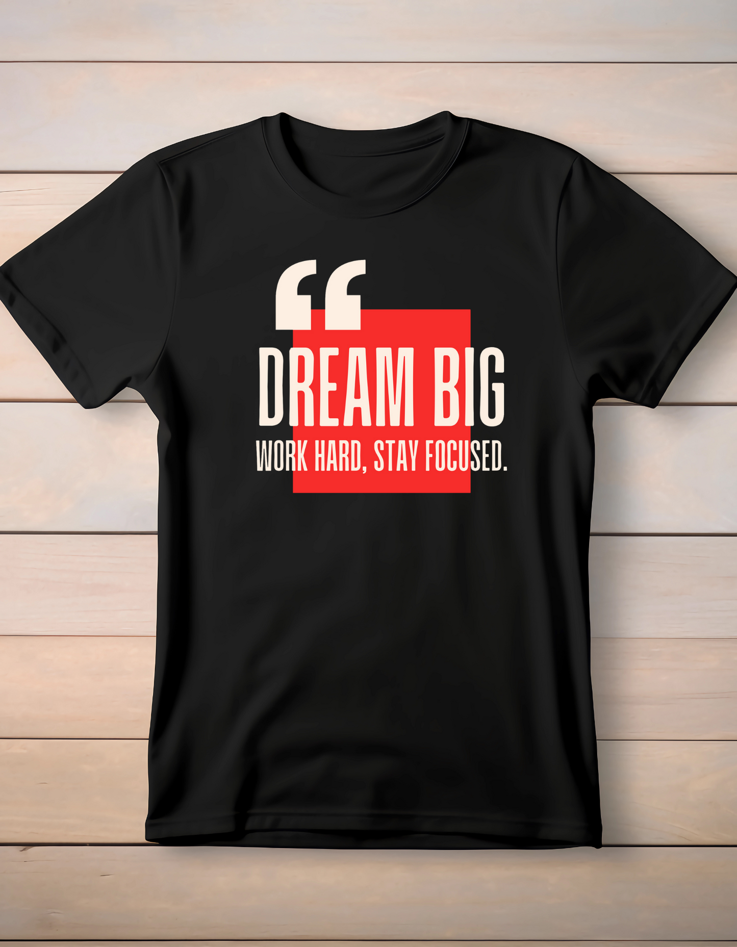Trillingo Unisex Dream Big Work Hard Stay Focused Printed T-Shirt