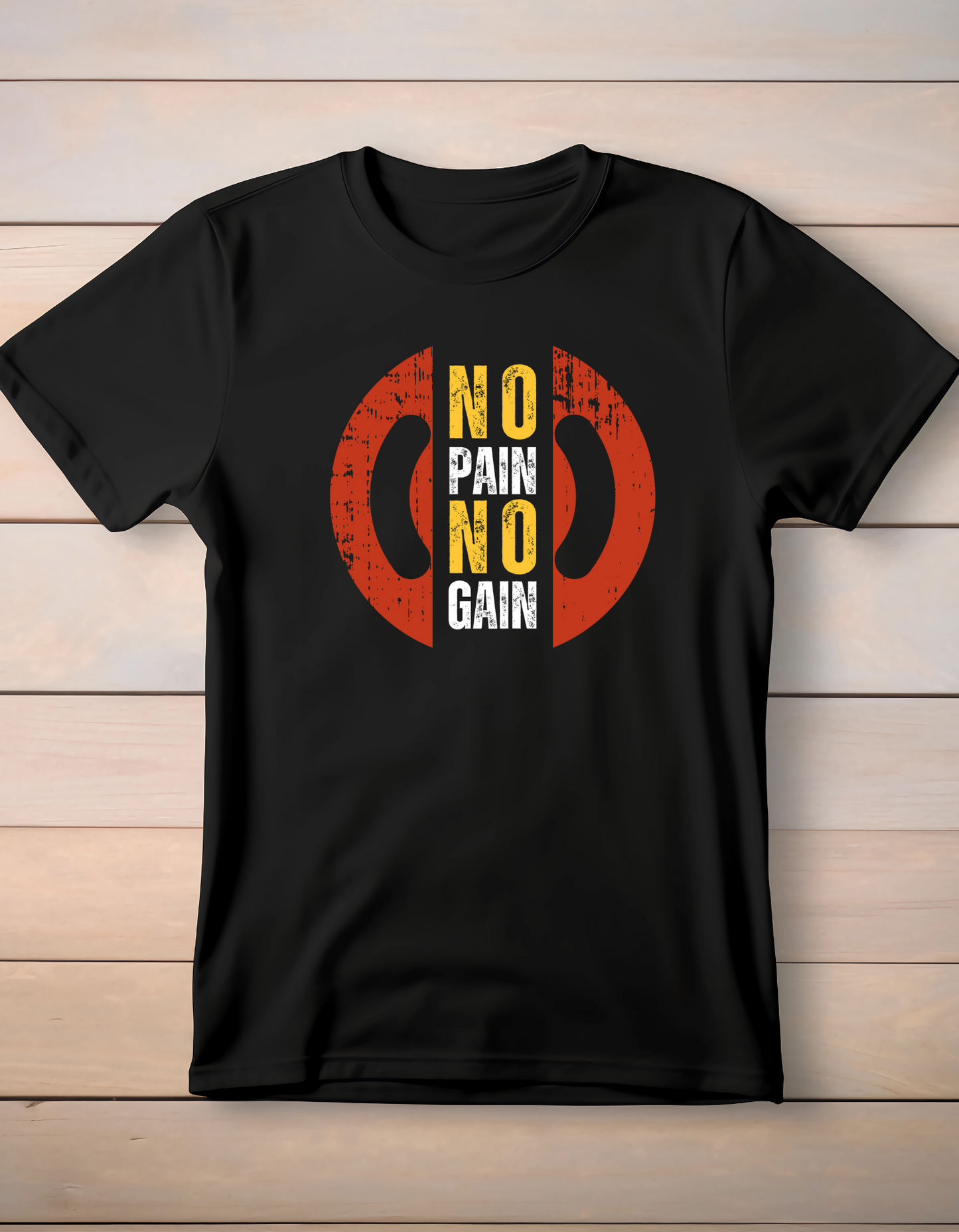 Trillingo Unisex No Pain No Gain Printed T-Shirt