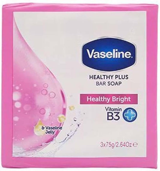 Vaseline Healthy Plus Bar Soap with Vitamin B3 - 3x75g