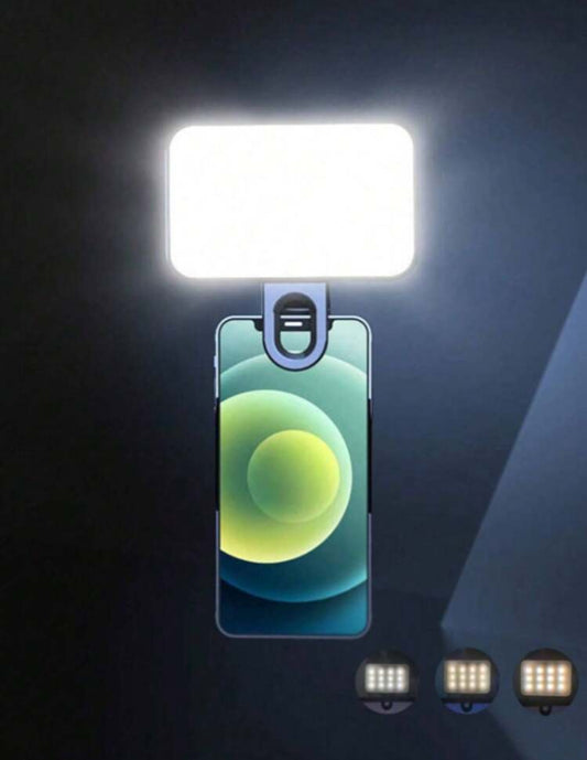 Phone Light Selfie Light, LED Phone Light With 3 Lighting Mode, Portable Mini Clip-On Fill Light.