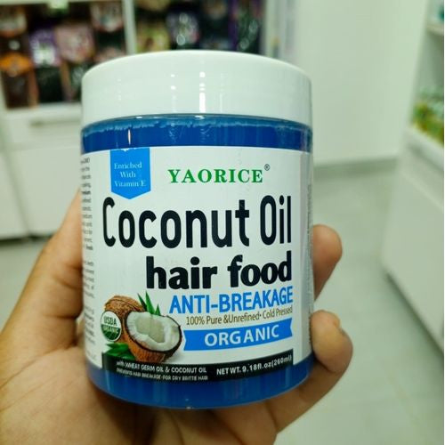 Coconut oil hair food anti breakage blue and food Conditioning Yellow