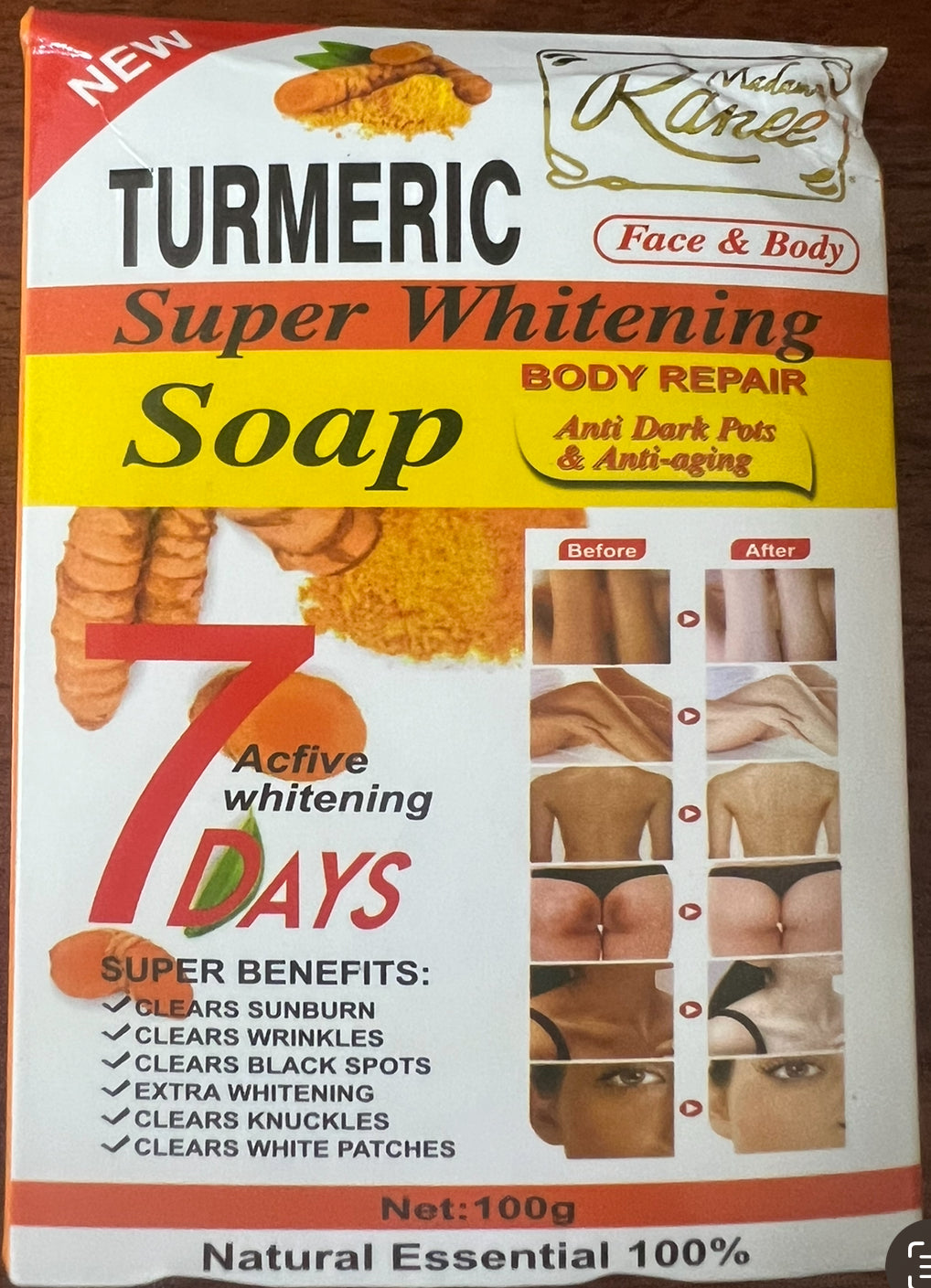 Ranee Turmeric Super Whitening Soap Face + Body Repair