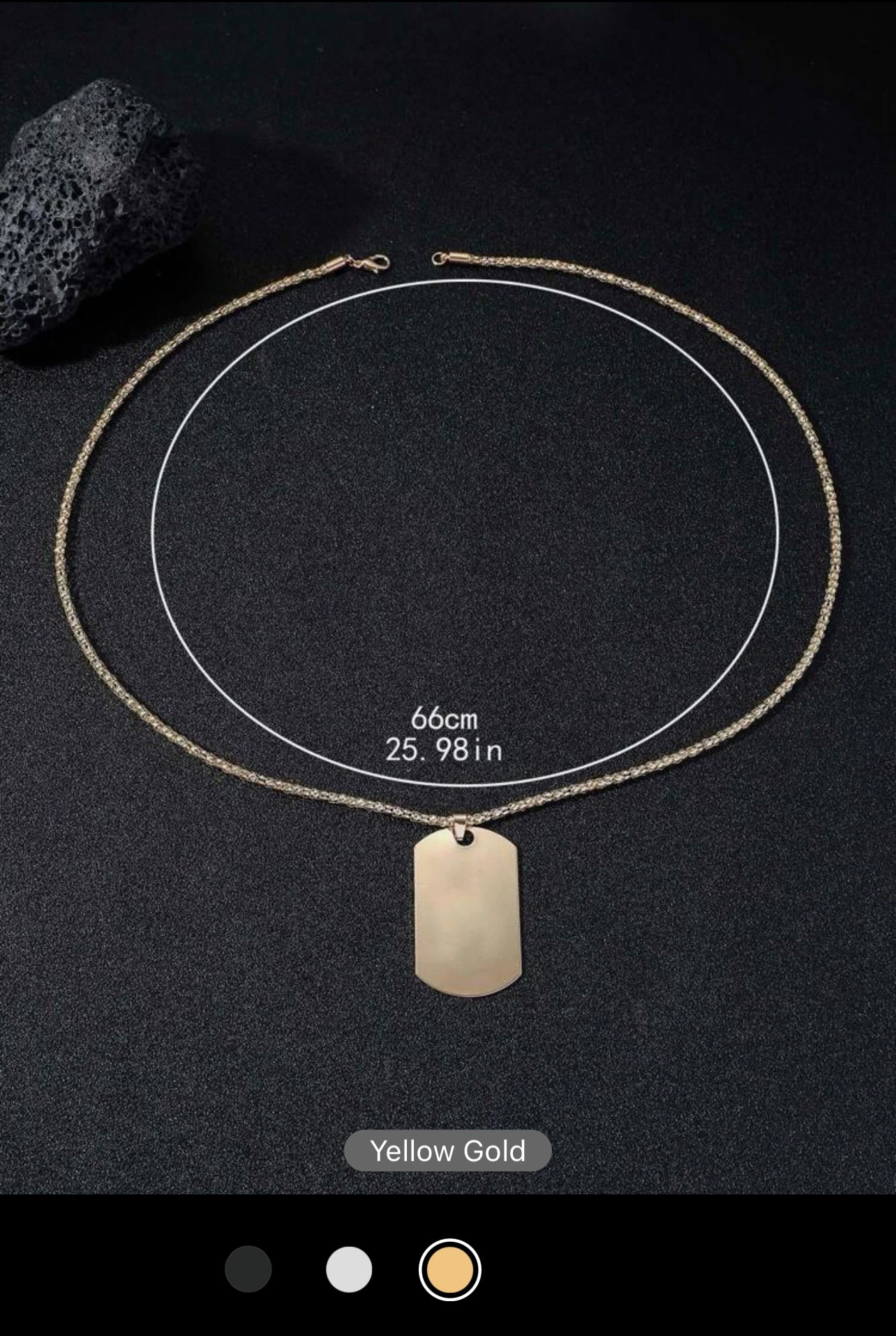 Zuri  Men Dog Tag Pendant Necklace, Stainless Steel Jewelry, Z330