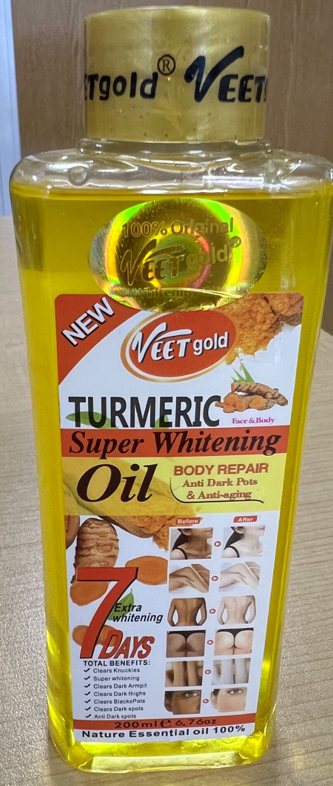 Veet Gold Turmeric oil  Super Whitening 7 Days 200ml