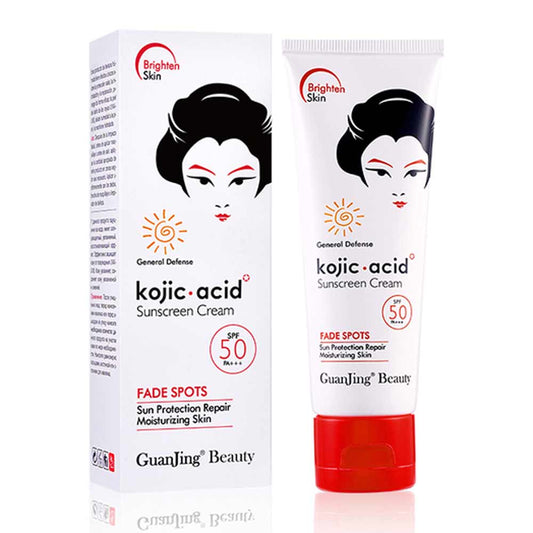 Kojic acid sunscreen cream fade spots spf 50