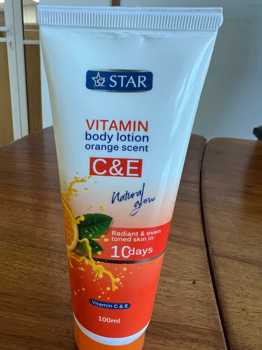 Star vitamin body lotion orange scent c & E