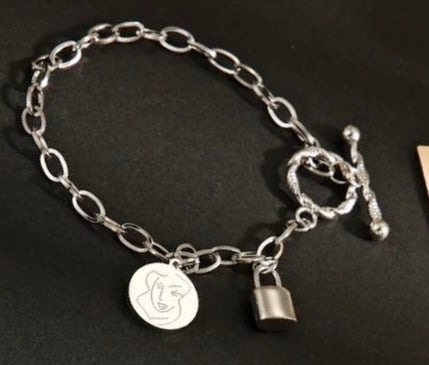 Padlock Charm Silver B