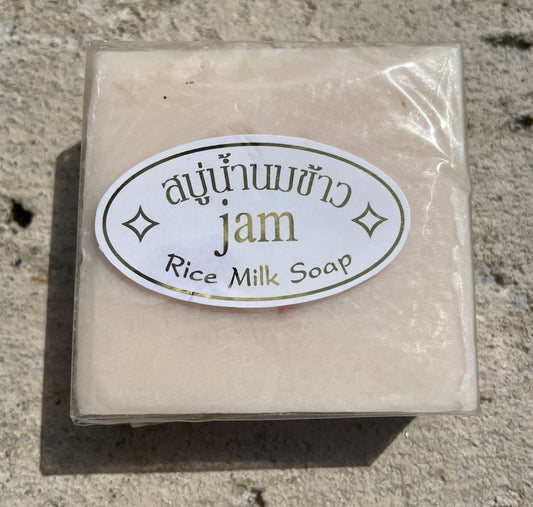 Thai Jam Rice Milk Soap Bar Gluta Plus Collagen- Natural Handmade
