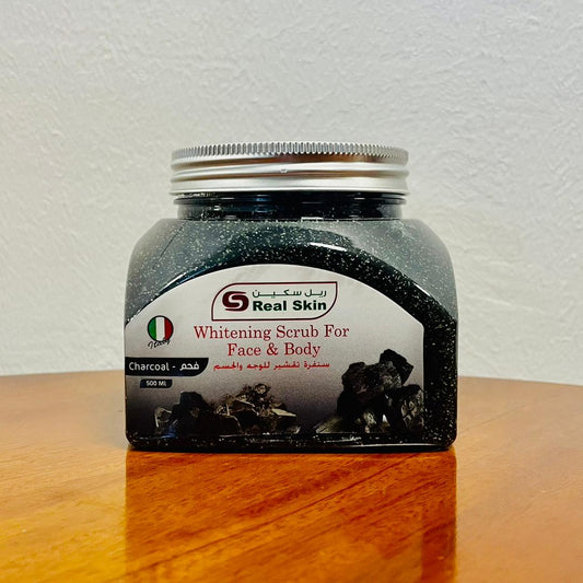 Real Skin Whitening Charcoal Body & Face Scrub