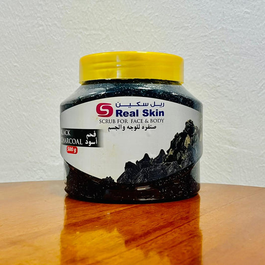 Real Skin  Black Charcoal Face & Body Scrub