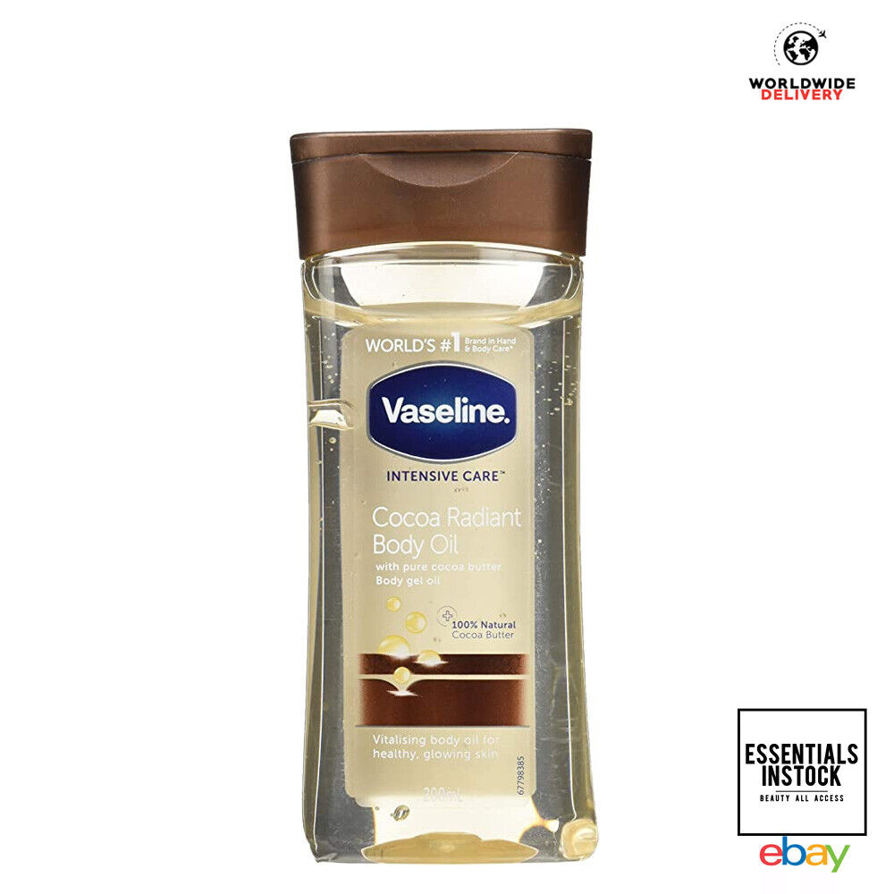 Vaseline Intensive Care Cocoa Radiant Body Gel Oil 200ml Brown Top
